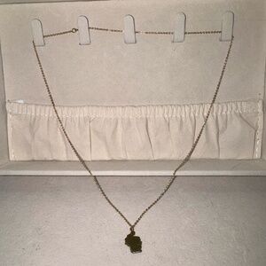 Gold Wisconsin Charm Necklace